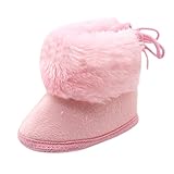 Dinnesis Blinkschuhe Jungen Winter Kleinkind Neugeborenes Baby Soild Wollstiefel Weiche Sohle Schnee Prewalker Warme Schuhe Schneestiefel 25 Jungen (Pink, 13)