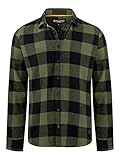 riverso Herren Freizeit Hemd RIVArne Regular Fit Karohemd Flanellhemd Holzfällerhemd kariert Langarm Grün, 3XL, 100% Baumwolle, Größe:3XL, Farbe:Ivy Green (12400)