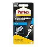 Pattex 1865947 PSV1C Sekundenkleber Glas, 3 g