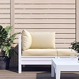 QJBSAVVA Palettenkissen 3-TLG Beige Outdoor Sitzkissen Set aus wasserabweisendem Oxford-Gewebe mit Hohlfaserfüllung 60x60 cm für Gartenmöbel Sofa und Balkon