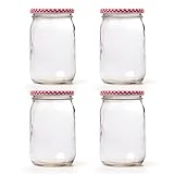 Blumixx Einmachgläser mit Schraubdeckel 8er Pack Einmachglas mit Deckel - 900ml Fassungsvermögen - Ideal für Erntezeit, Konservierung & stilvolle Aufbewahrung