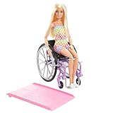 Barbie Fashionista-Puppe, Rollstuhl mit blonden Haaren und...