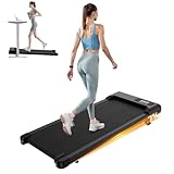 HomeFitnessCode Laufband mit Neigung für Zuhause - Walking Pad Laufpad mit Steigung Walkpad Untertisch Elektrisch 1-8 KMH Mini Walking Klein Band Gehband, Schwarz - 85CM