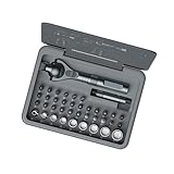 Kompaktes Ratschen Schraubendreher Set 45 Zähne Magnetischer 40-teilig/Werkzeug Für Präzises Arbeiten Elektronik Reparatur Magnetischer Stahl Schraubendreher