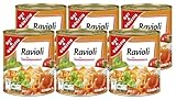 Gut & Günstig Ravioli in Tomatensauce 6x800g Dose Fertiggericht Nudeln mit Tomatensoße
