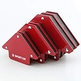 Spurtar Schweißmagnet Set, 6 Stück (34KGx2+23KGx2+13KGx2) Starke Magnetische Schweißwinkel, Schweissmagnet, Mig-Werkzeuge und Ausrüstung, 45, 90, 135, 180 Grad Magnetwinkel, Schweißwinkel Set