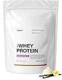Vilgain Lactose Free Whey Protein Vanilla 1kg - Grass Fed Eiweißpulver Mit Stevia - Glutenfrei & Ohne Zuckerzusatz - Ultrafiltriertes Konzentrat Für Muskelaufbau - Vanilla Cream
