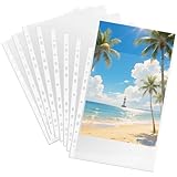 100 Stück A4-Kunststoffmappen, A4-gelochte Hüllen, transparente Kunststoffhüllen, 11 Löcher, bündiger Ordner, oben öffnende Aktenordner, Aktenpapierhülle für Büro, Schule, Arbeit