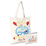 Rhdekoein Skifahren Einkaufstasche Skiing Tote Bag Jutebeutel Das Leben Ist Besser auf der Piste Baumwolltasche Karneval Accessoire Fasching Skifahren Beutel Geschenk für Frau