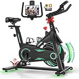 Advamsoler Heimtrainer Fahrrad mit App, Leises Hometrainer Fahrrad mit Magnetwiderstand, LCD Display & Tablet-Halter für Zuhause, Indoor Kardio Training Spinning Bike, Bis 160KG