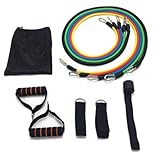 Aiwjeakh 17 StüCk Widerstands BäNder Set Yoga Expander Fitness ÜBung Gummi SchläUche Stretch Band Haus Training Gym Elastisches Zug Seil