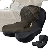 Autokissen zum Fahren - Memory Foam Sitzkissen | Ergonomisches LKW-Fahrerkissen für Autos, Sattelwagen, Rollstühle und Sessel, bequemes Stützkissen für lange Reisen und Bürogebrauch