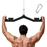 JAOGAUS LAT Pulldown Stange, 4-Achs Breiter Griff V-Form für Kabelzug, Ergonomische rutschfeste Griffe, Rückenmuskeltraining für Latissimus, Trapez & Teres, 3,44 kg