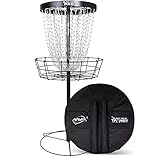 MVP Disc Sports Black Hole Pro Golfkorb mit 24 Ketten und Transporttasche