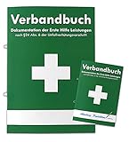 Verbandbuch für Betriebe & Organisationen DIN A5 - GRÜN mit aktuellen DIN-Änderungen von HM-Arbeitsmedizin