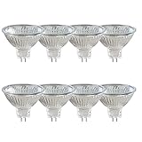 Caldarax 8 Stück MR16 GU5.3 20W 12V Halogenstrahler, Dimmbar 2700K Warmweiß, 210LM, Halogen Reflektor Glühbirne, GU5.3 Bi-Pin Base Strahler 36° Abstrahlungswinkel