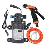 ERYUE Car Washing Machine,Hochdruck-Autowaschmaschinen-Kit 12V Elektropumpe + Waschsprüher 2 Modi + Netzkabel + Schläuche