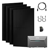 Powerness® All in One 2000W Balkonkraftwerk mit Speicher, Solix Solarbank 3 E2700 Pro 2688Wh, Smarten Zähler&Zubehör Komplettset, 4×500W Full Black Bifaziale Solarmodule, Plug&Play (0% MwSt)