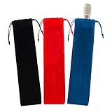 Tasche für Sopranblockflöte,Blockflöten,Flöte Tasche,Sopranblockflöte, Samtbeutel,Flötenetui Pocket,Ideal für Flöten,Klarinetten,Drumsticks,Mundharmonikas,Kürbisgewächse,Schwarz/Rot/Blau (37X6cm)