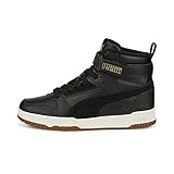 PUMA RBD Game WTR Jr Sneaker, Black Black Team Gold, 37 EU