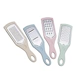 Housoutil 4 Stück Gemüseschneider mit Edelstahl Küchenreibe Kartoffel und Karottenreibe Kompakt und Handlich für Haushalt und Küche Zufällige Farbe