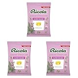 Ricola Alpen Salbei, 75g Beutel original Schweizer Kräuter-Bonbons mit 13 Schweizer Alpenkräutern & würzigem Salbei, zuckerfrei, 1 x 75g (Packung mit 3)