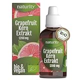 NATURITY Bio Grapefruitkernextrakt, 1200 mg Bioflavonoide/100 ml, zertifizierte Bio-Qualität, vegan und in Deutschland hergestellt, leicht und sauber anzuwenden