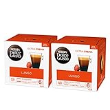 Nescafé Dolce Gusto Caffè Lungo, Kaffe, Kaffekapsel, 2er Pack, 2 x 16 Kapseln