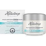 Heliotrop Anti-Aging Nachtpflege für jeden Hauttyp, Vegane Naturkosmetik, Regeneriertes und geglättetes Hautbild, Multi-Perform Nachtcreme mit natürlicher Hyaluronsäure, Active Hyaluron, 1 x 50 ml