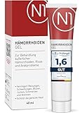 N1 Hämorrhoiden Gel 40 ml - Medizinprodukt gegen Brennen, Schmerzen, Blutungen & Juckreiz - entzündungshemmende Hämorrhoiden Salbe & bei Analfissuren