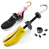 LSYHHXC Schuhspanner 298 Schuhspanner für Damen und Herren, hochwertiger Kunststoff, Schuhformer, Erweiterer, 2 Stück, gelb, 30-35