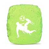 Kaempe Regenschutz Schulranzen, Rucksack Regenschutz, Regenhülle Rucksack, Reflektor Rucksack, Zubehör Kompatibel für Step By Step, Ergobag, Coocazoo, Satch, Scout, Beckmann, Derdiedas (Grün)