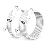 Lightning Kabel USB C 2Pack 1M+2M Für IPhone ladekabel MFi Zertifiziert für Apple Schnellladekabel für IPhone 14/13/12/11/Pro/Pro Max/Mini/XR/XS/XS Max/X/8/7/6/6s/Plus/iPad