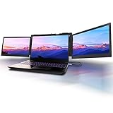 KEFEYA Dreifacher Laptop Bildschirmerweiterung, Tragbarer Monitor für Laptop, Dual 13.3' FHD IPS Tech Display, für 13.3'-16.5' Notebooks & Windows Mac Andriod