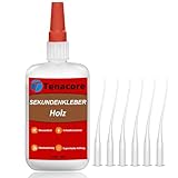Tenacore Holzkleber Extra Stark Wasserfest 50g, Holzleim Extra Stark für Wood, Möbel, Schränke, Transparent Sekundenkleber