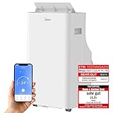 Midea Mobiles Klimagerät Silent Cool 26 Pro WF, 9000 BTU 2,6kW, Kühlen&Ventilieren&Entfeuchten, Raumgröße bis 88m³(33㎡), APP-Steuerung/Alexa/Google Home/IFTTT, Mobile Klimaanlage mit Abluftschlauch