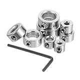 Holibanna 8 Stück Teiliges Tiefenanschlagring Set aus mit Schlüssel Verstellbare Bohrkragen für Präzise Tiefenkontrolle Holzprojekten für und DIY Enthusiasten
