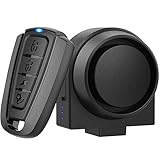 Fahrrad Alarmanlage mit Fernbedienung,113 dB Motorrad Alarmanlage,Kabelloser Vibrations und Bewegungssensor,wasserdichte Sirene,für E-Bike,Roller,Fahrrad,Motorrad(A)