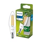 PHILIPS LED Classic ultraeffiziente E14 Lampe (40 W), LED Lampe mit neutralweißem Licht, energiesparende Lampe mit langer Nutzlebensdauer, Energieeffizienzklasse A, Warmweiß