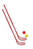 Schildkröt Fun Set, 2 Hockey Schläger, 2 Bälle, 970135, Rot, Ø 78mm, Ø 60mm