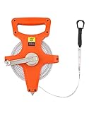 QWORK Bandmaß Fiberglas, Rollmassband, 50M /165 FT, Doppelseitig