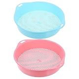 BCOATH 2 Stück Gartensieb aus Verschleißfestem PP 3mm Maschenfilter Mehrzweck Bodensieb für Erde Steine Pflanzboden Kunststoff Handsieb für Gartenpflege