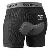 NOOYME Fahrradhose Herren Radunterhose Herren Schnelltrockende Radlerhose Herren mit Sitzpolster 4D Atmungsaktive Fahrradunterhose Herren Gepolstert Elastische Radhose Herren Leichte Radlerhose Herren