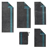 JOOP! Frottiertücher Handtücher Infinity Doubleface Graphite 1678 74 Grau Petrol Walk-Frottier, Größe:Seiflappen 30x30 cm