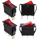 ULTECHNOVO Kippschalter 4 Stück Packung für Elektroherde Hergestellt aus Kupfer und Kunststoff Kompatibel mit Verschiedenen Modellen Elektrischer Bratpfannen und Kochtöpfen