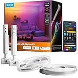 Govee LED Strip mit Skyline Kit, RGBWWIC LED Streifen Farbbeleuchtung mit geringer Sättigung, Kompatibel mit Matter, Alexa und Google, Segmentierte Farbsteuerung,154+Szenen, Schwebende Wandmontage, 4m