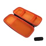 AKOOSY Mikrofon Aufbewahrungstasche für Handheld Mikrofone Tragbarer Eva Hartschalenkoffer mit Reißverschluss für Es Schwarz Orange Innenfutter