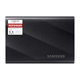 Samsung Portable SSD T9, 1 TB, 2.000 MB/s Lesen, 2.000 MB/s Schreiben, USB 3.2 Gen.2x2, Externe Festplatte für professionelle Anwender, Kompatibel mit Mac, PC, Smartphone und 12K Kameras, MU-PG1T0B/EU