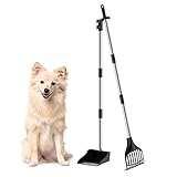 Lifewit Plastik-Hundekotschaufel für den Garten, Leichter tragbarer KOT-Schaufel für mittelgroße/kleine Hunde, Verstellbarer Metallstiel mit langem Griff, Kotschaufel-Set für Rasen, Garten, Gras