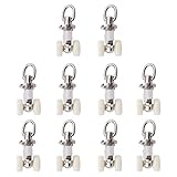AlluraPet 10 Stück Gardinenröllchen 26mm für Vorhangschienen - Leise Gleiter für Gardinen, Vorhänge, Duschvorhänge und Volants